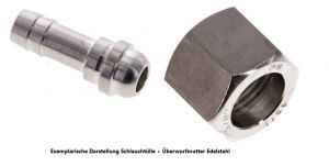 Schlauchtüllen mit Überwurfmutter Edelstahl 1.4571 PN 16, alle Größen